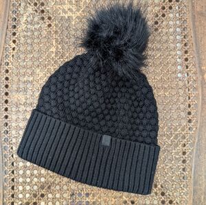 Lululemon Black Merino Wool Blend Beanie Hat